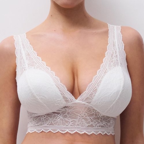 Chantelle Floral Touch blanc soutien-gorge sans armatures en dentelle