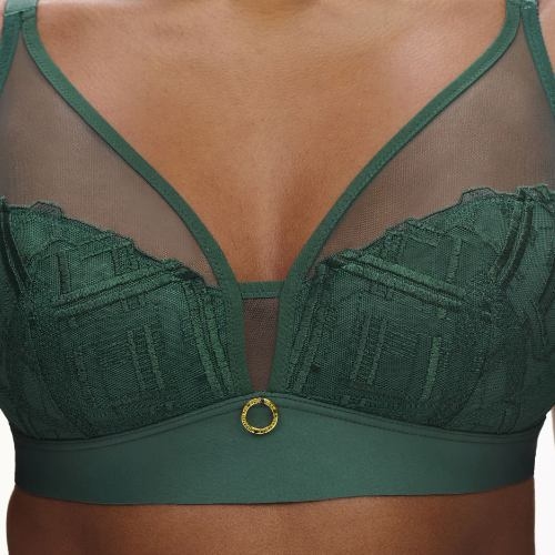 Chantelle Graphic Support vert soutien-gorge sans armatures en dentelle