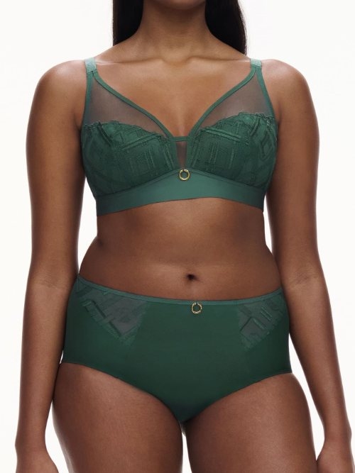 Chantelle Graphic Support vert soutien-gorge sans armatures en dentelle