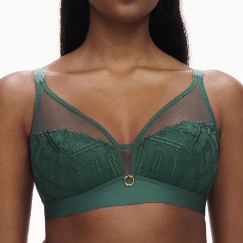 Chantelle Graphic Support vert soutien-gorge sans armatures en dentelle