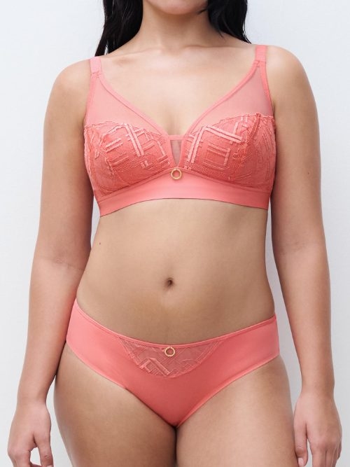 Chantelle Graphic Support corail soutien-gorge sans armatures en dentelle
