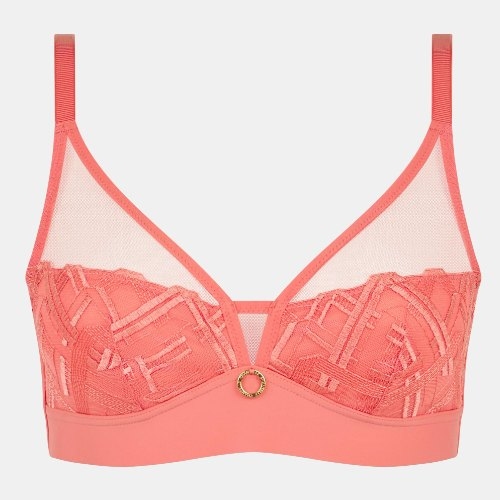 Chantelle Graphic Support corail soutien-gorge sans armatures en dentelle