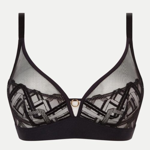 Chantelle Graphic Support noir soutien-gorge sans armatures en dentelle