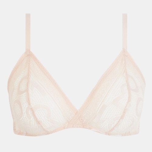 Chantelle One Mono beige soutien-gorge sans armatures en dentelle