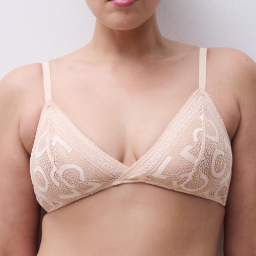 Chantelle One Mono beige soutien-gorge sans armatures en dentelle
