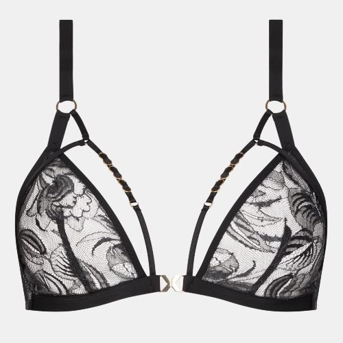 Chantelle X Spirits noir soutien-gorge sans armatures en dentelle