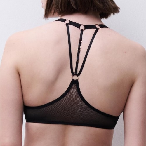 Chantelle X Spirits noir soutien-gorge sans armatures en dentelle