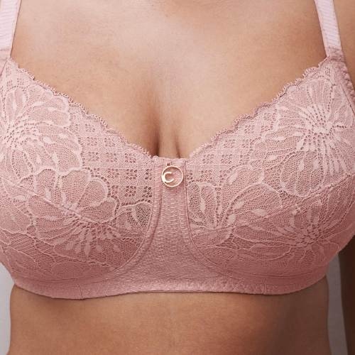 Chantelle Sublime rose soutien-gorge sans armatures en dentelle