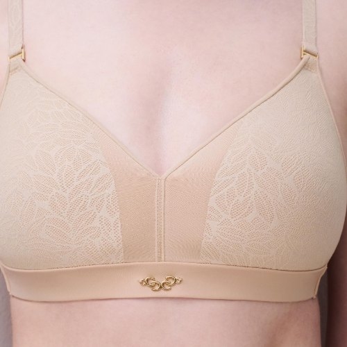 Chantelle Pure Lace beige soutien-gorge sans armatures en dentelle