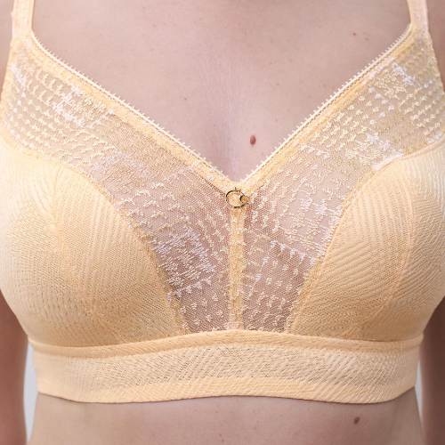 Chantelle Intrique jaune soutien-gorge sans armatures en dentelle
