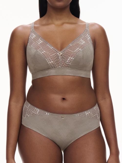 Chantelle Intrique gris soutien-gorge sans armatures en dentelle