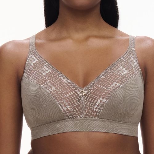 Chantelle Intrique gris soutien-gorge sans armatures en dentelle
