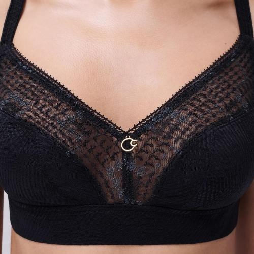 Chantelle Intrique noir soutien-gorge sans armatures en dentelle