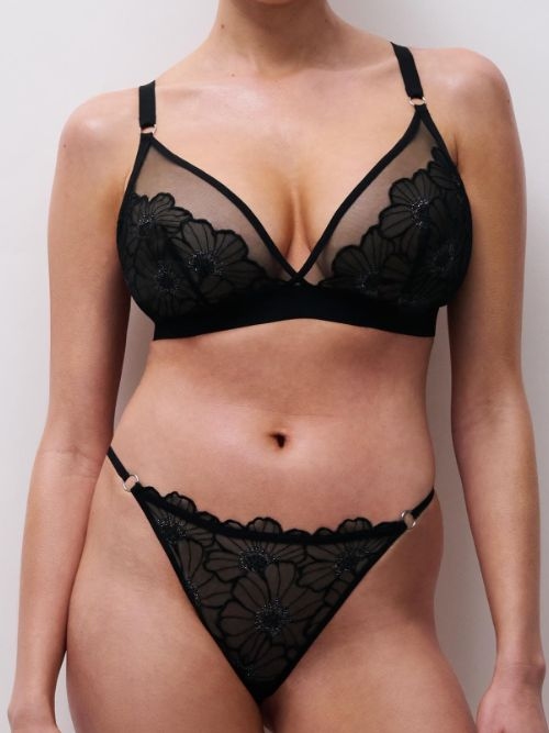 Chantelle Lush noir soutien-gorge sans armatures en dentelle
