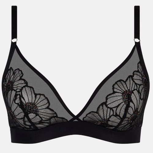 Chantelle Lush noir soutien-gorge sans armatures en dentelle