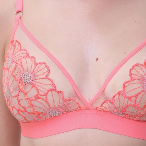 Chantelle Lush rose soutien-gorge sans armatures en dentelle