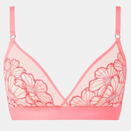 Chantelle Lush rose soutien-gorge sans armatures en dentelle