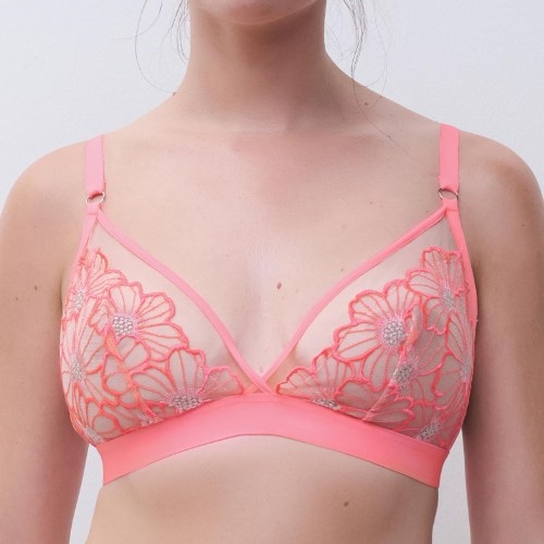 Chantelle Lush rose soutien-gorge sans armatures en dentelle