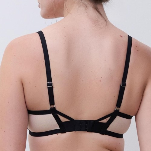 Chantelle Lush noir/rose soutien-gorge sans forme