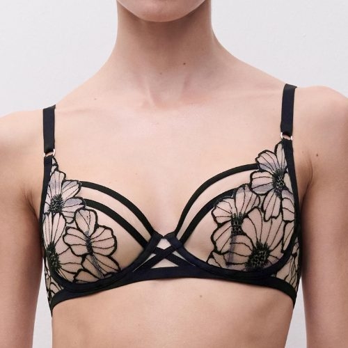 Chantelle Lush noir/rose soutien-gorge sans forme