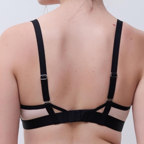 Chantelle Lush noir/rose soutien-gorge sans armatures en dentelle