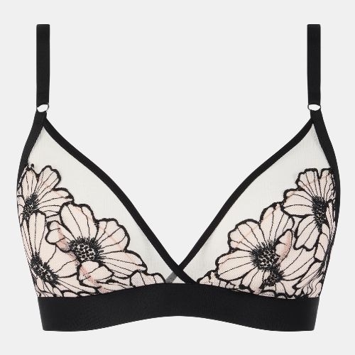 Chantelle Lush noir/rose soutien-gorge sans armatures en dentelle