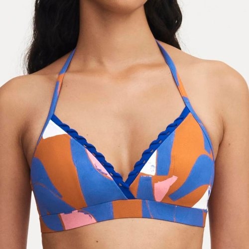 Chantelle Badmode Tribe bleu/print soutien-gorge bikini corbeille
