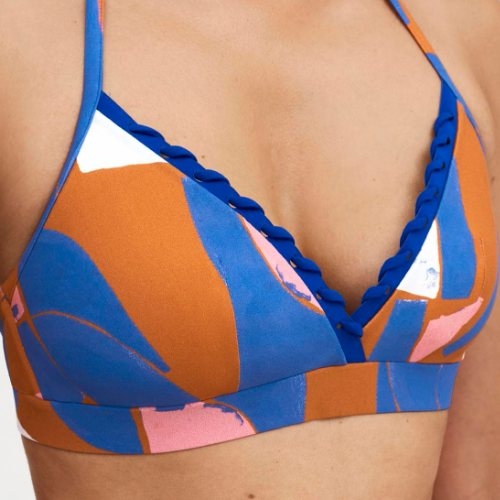 Chantelle Badmode Tribe bleu/print soutien-gorge bikini corbeille