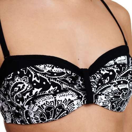 Chantelle Badmode Flowers noir/blanc soutien-gorge bikini corbeille