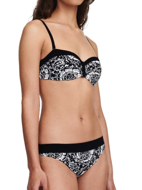 Chantelle Badmode Flowers noir/blanc soutien-gorge bikini corbeille