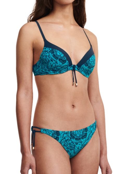 Chantelle Badmode Flowers bleu bikinitop push up