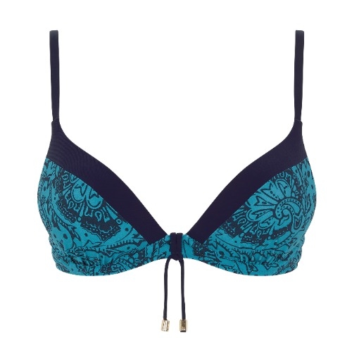 Chantelle Badmode Flowers bleu bikinitop push up