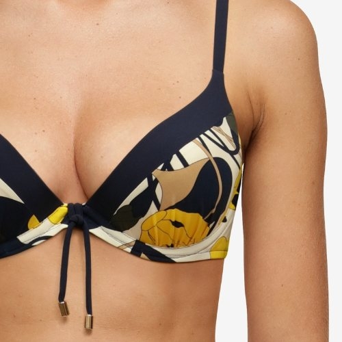 Chantelle Badmode Flowers bleu marine/print bikinitop push up