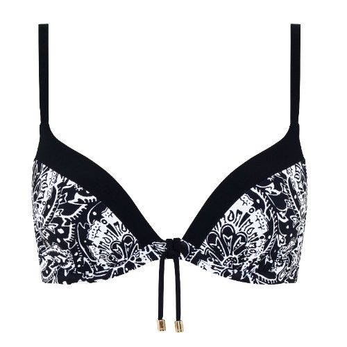 Chantelle Badmode Flowers noir/blanc bikinitop push up