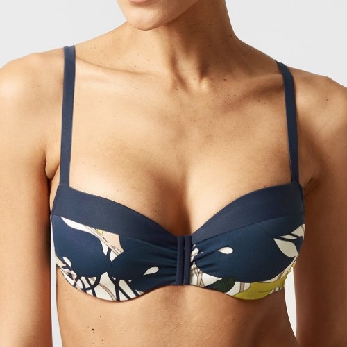 Chantelle Badmode Flowers bleu marine/print haut de bikini préformé