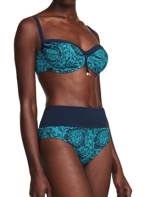 Chantelle Badmode Flowers bleu slip de bikini