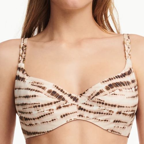 Chantelle Maillots de Bain Emblem marron haut de bikini préformé