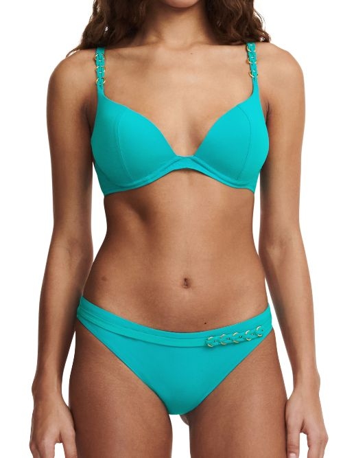 Chantelle Badmode Emblem bleu slip de bikini