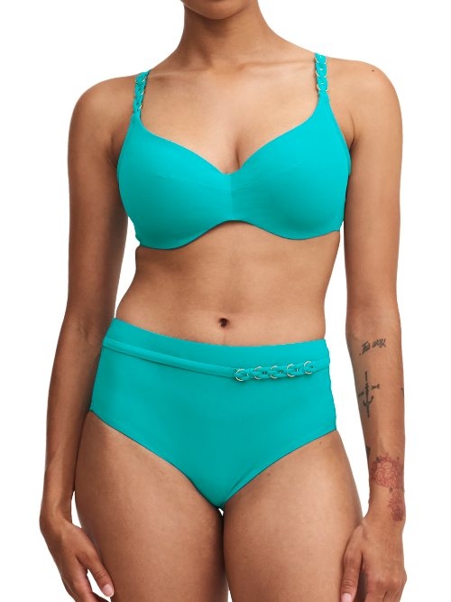 Chantelle Badmode Emblem bleu slip de bikini