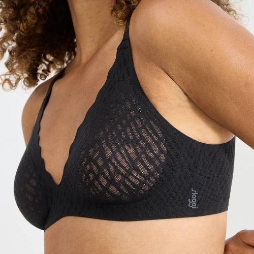 Sloggi Zero Feel Bliss noir soutien-gorge sans armatures en dentelle
