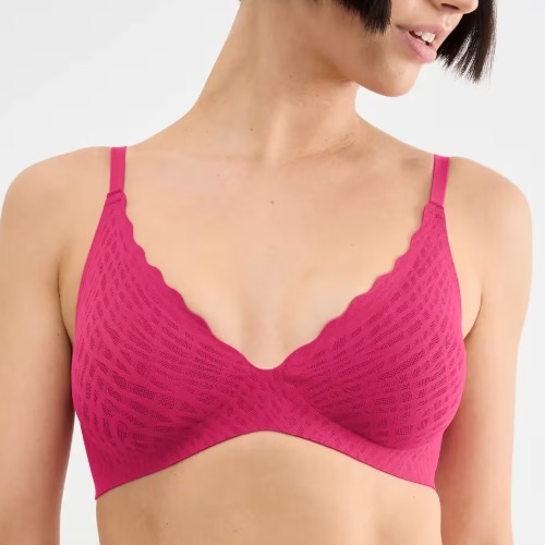 Sloggi Zero Feel Bliss rouge soutien-gorge sans armatures en dentelle