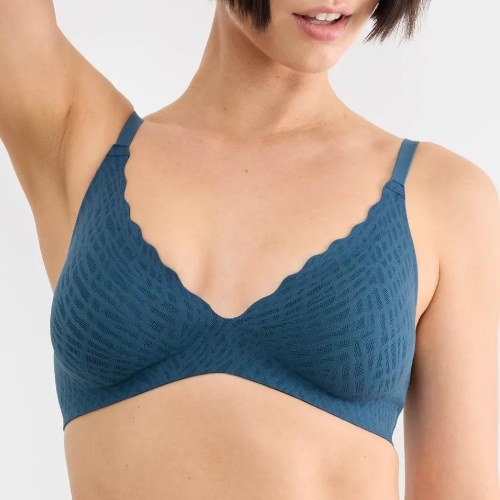 Sloggi Zero Feel Bliss bleu soutien-gorge sans armatures en dentelle