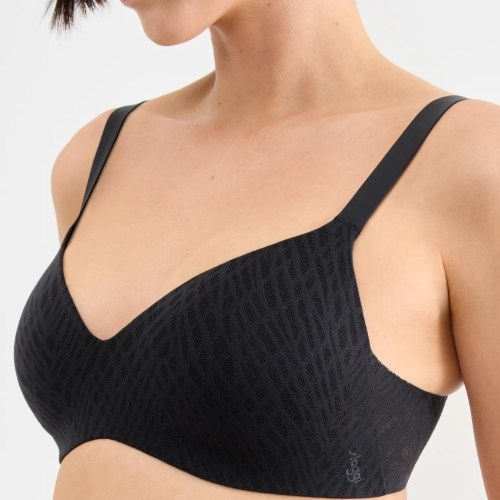 Sloggi Zero Feel Bliss noir soutien-gorge sans armatures en dentelle