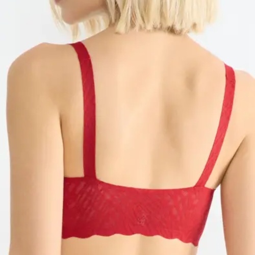 Sloggi Zero Feel rouge soutien-gorge sans armatures en dentelle