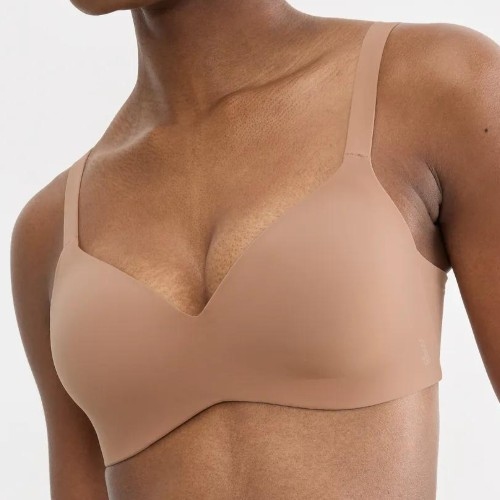 Sloggi Zero Feel marron soutien-gorge sans armatures en dentelle