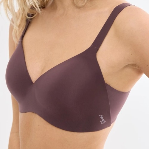 Sloggi Zero Feel bordeaux soutien-gorge sans armatures en dentelle