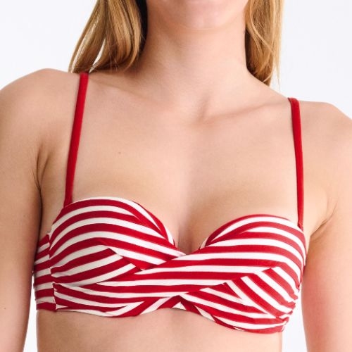 Maillots de bain Lisca Bondi Beach rouge/blanc haut de bikini préformé