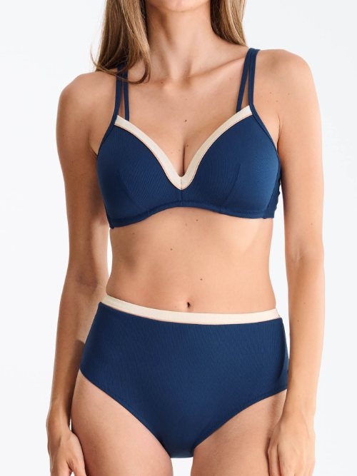 Maillots de bain Lisca Sydney bleu marine haut de bikini préformé
