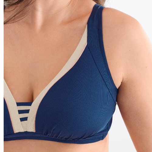 Maillots de bain Lisca Sydney bleu marine haut de bikini préformé