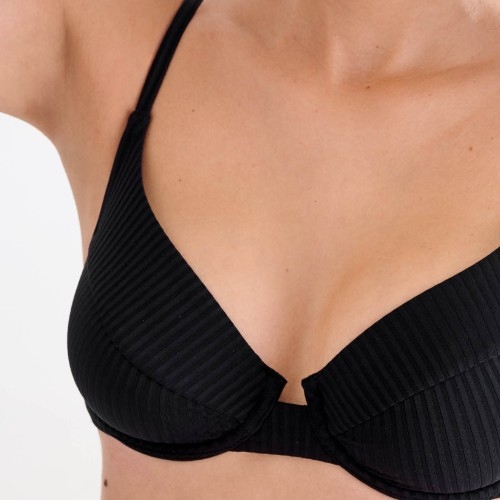 Maillots de bain Lisca Florida noir soutien-gorge bikini corbeille